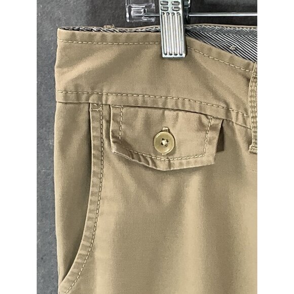 Eddie Bauer Women's Sz 10 Hiking Outdoor Capri‎ Pants Cotton Khaki Tan - Picture 5 of 14